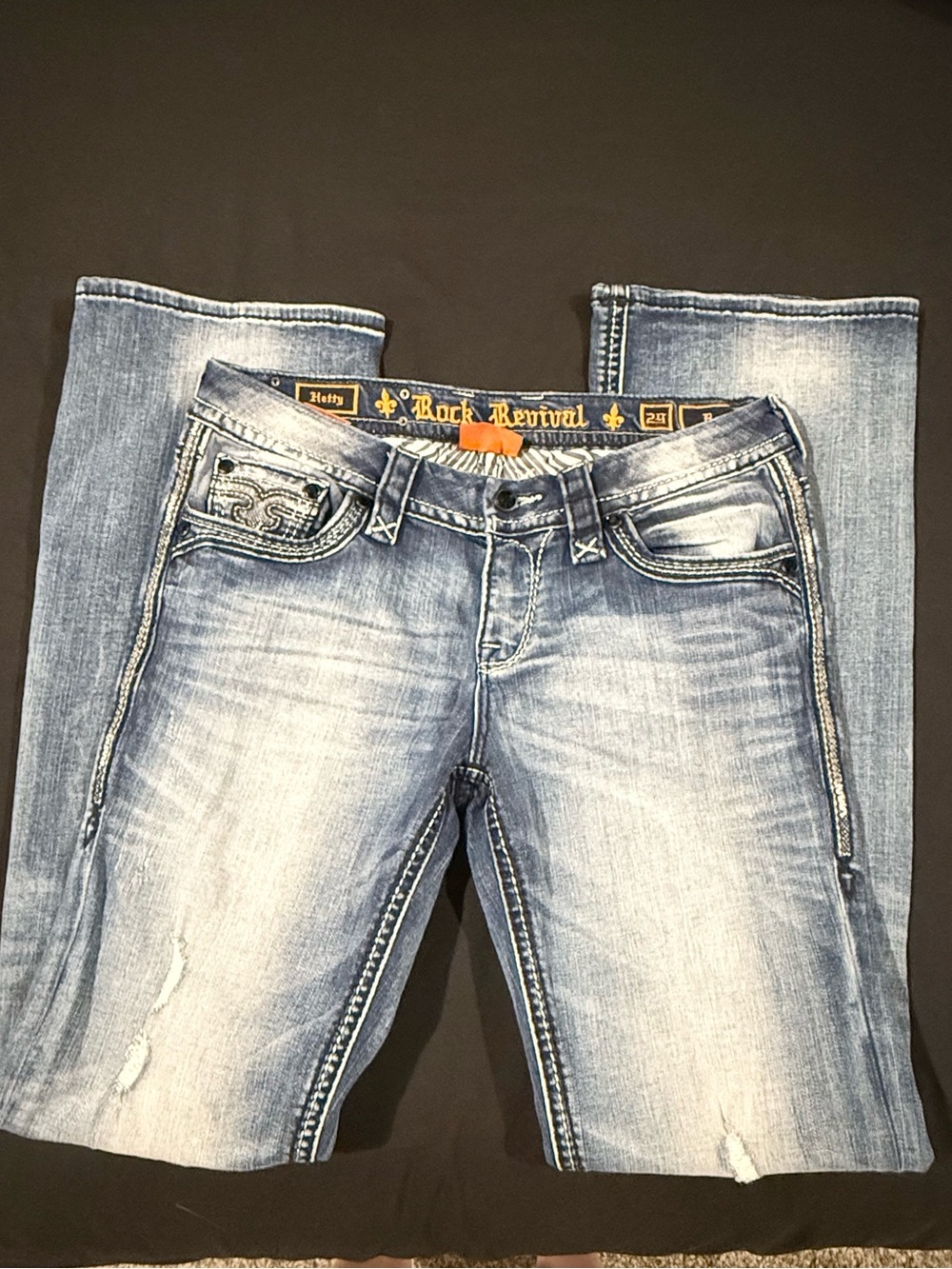 Rock Revival Women's Light Blue Embroidered Back-Pocket Jeans
